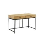 Mesa escritorio acero reforzado madera 120x60cm altura 77,5cm estilo industrial Mesa escritorio acero reforzado madera 120x60cm altura 77,5cm estilo industrial