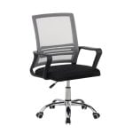 Silla de Oficina Funzi Estructura Acero Nórdica Tela Transpirable Gris o Negra