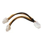 Cable de alimentación AISENS A131-0166 4+4 PIN Macho a 4 PIN Hembra 15cm 54W cobre puro Cable de alimentación AISENS A131-0166 4+4 PIN Macho a 4 PIN Hembra 15cm 54W cobre puro