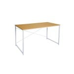 Escritorio Dek Superficie de Madera, Estructura Metálica, Sin Montaje, 119x60x69,5cm