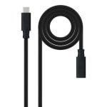 Cavo Prolunga USB-C Nanocable 10.01.4502 3.2 Gen2x2 20Gbps 100W 2m Nero