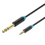 Cabo Áudio Vention BABBI Jack 6.35mm para Jack 3.5mm 3m Cobre Estanhado Preto