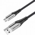 USB 2.0 Micro-B Kabel Vention Reversibel 3 A Schnellladung 2m Grau USB 2.0 Micro-B Kabel Vention Reversibel 3 A Schnellladung 2m Grau