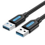 Cabo USB Vention CONBH USB-A macho 2m 5Gbps Preto blindado Cabo USB Vention CONBH USB-A macho 2m 5Gbps Preto blindado