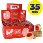 Klebeband Apli 11103 Transparent 19mm x 33m 35 Stück Klebeband Apli 11103 Transparent 19mm x 33m 35 Stück