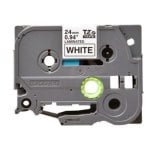 Cinta Laminada Brother TZe-251 Texto Negro Fondo Blanco 24mm 8m