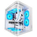 Mars Gaming Mc-curv Gaming-Gehäuse ATX, dreifach gebogen, gehärtetes Glas, Doppelkammer, USB-C, Weiß Mars Gaming Mc-curv Gaming-Gehäuse ATX, dreifach gebogen, gehärtetes Glas, Doppelkammer, USB-C, Weiß