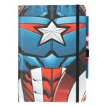 Premium A5-Notizbuch mit Marvel Captain America-Stift – Uniform