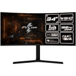 PcCom Elysium Pro Monitor gaming 34" Fast VA WQHD 180Hz Adaptive Sync Altura Regulable Curvo