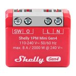 Shelly Interruptor Intelligent Shelly 1PM Mini Gen4 Rouge Wi-Fi Zigbee Bluetooth Shelly Interruptor Intelligent Shelly 1PM Mini Gen4 Rouge Wi-Fi Zigbee Bluetooth