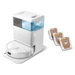 iRobot Roomba Plus 405 Combo Roboterstaubsauger mit AutoWash-Basis, multifunktional und selbstreinigend, weiß + Packung mit 3 Beuteln