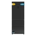 Kühlschrank Vier Türen Cecotec Bolero CoolMarket FD 420 Dark E Total No Frost 185cm 420L E Schwarz Display Inverter