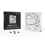 Ventilador be quiet! Pure Wings 3 140mm PWM Haute Vitesse Blanc 1800 RPM 122,6 m³/h Ventilador be quiet! Pure Wings 3 140mm PWM Haute Vitesse Blanc 1800 RPM 122,6 m³/h