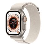 Montre connectée Replay Apple Watch Ultra 49 mm en titane reconditionnée avec bracelet blanc Montre connectée Replay Apple Watch Ultra 49 mm en titane reconditionnée avec bracelet blanc