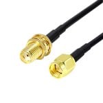 Cable antena SMA 5M 50 Ohm cobre alta calidad PVC negro compatibilidad universal Cable antena SMA 5M 50 Ohm cobre alta calidad PVC negro compatibilidad universal