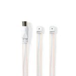 Cable antena FM Nedis ANFM105ME Coaxial Hembra 1.85m Rosa y Blanco