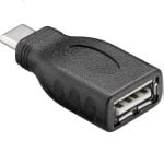 Adaptador USB Goobay 45397 USB-A Hembra a USB-C Macho Negro Alta Velocidad 5Gbps