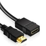 Cabo Extensor HDMI Macho Fêmea 2m Preto Alta Qualidade 4K HDR 3D Ethernet Cabo Extensor HDMI Macho Fêmea 2m Preto Alta Qualidade 4K HDR 3D Ethernet