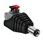 Conector DC macho Goobay 76748 5.5 x 2.1 mm Terminal Block 2-pin Negro Alta Compatibilidad