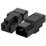 Adaptador Alimentacion C14 Macho A Nema 5-15r Negro Adaptador Alimentacion C14 Macho A Nema 5-15r Negro