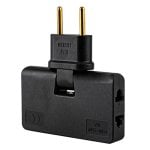 Adaptador Enchufe Plano De Toma De Pared Negro 10 A Adaptador Enchufe Plano De Toma De Pared Negro 10 A