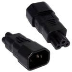 Adaptador Alimentacion Iec C14 Macho A C5 Hembra Negro Adaptador Alimentacion Iec C14 Macho A C5 Hembra Negro