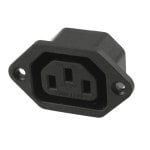 Conector De Alimentacion C13 Ac Hembra  Negro 10 A