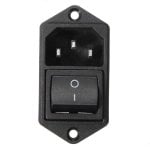 Conector Alimentacion Iec320 C14 Ac 250v 10a  Negro