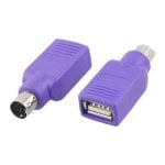 Adaptador Usb A Ps2 Para Teclado  Morado