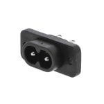 Conector De Alimentacion Iec-320-c8 Macho  Negro