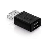 Adaptador Mini Usb Hembra A Usb Tipo A Hembra Negro Adaptador Mini Usb Hembra A Usb Tipo A Hembra Negro