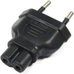 Adaptador De Enchufe Iec-60320 C7 A Bipolar Negro Adaptador De Enchufe Iec-60320 C7 A Bipolar Negro