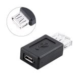 Adaptador Micro Usb Tipo B Hembra A Usb Tipo A Hembra Negro Adaptador Micro Usb Tipo B Hembra A Usb Tipo A Hembra Negro