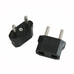 Adaptador De Enchufe De Eeuu A Enchufe Europeo 2 Negro Adaptador De Enchufe De Eeuu A Enchufe Europeo 2 Negro