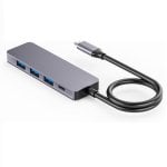 Hub Usb C Con 5 Puertos 5v 2a Plateado Hub Usb C Con 5 Puertos 5v 2a Plateado