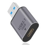 Adaptador Usb C Hembra A Usb Macho Aluminio 3.1  Plateado