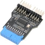 Adaptador Usb 19 Pines Hembra A Dual 9 Pin Adaptador Usb 19 Pines Hembra A Dual 9 Pin
