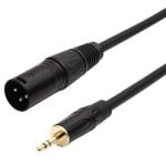 Cable Audio Xlr 3 Pin Macho A Jack 3.5 Mm Macho 2 M Negro Cable Audio Xlr 3 Pin Macho A Jack 3.5 Mm Macho 2 M Negro