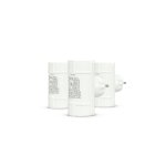 Garza - Adaptador Doble Lateral Schuko Con Protección Infantil Y Toma De Tierra - Pack De 3