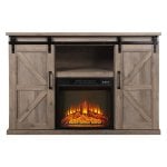 Chimenea Eléctrica Con Mueble Aparador Rustico 2000w Chimenea Eléctrica Con Mueble Aparador Rustico 2000w