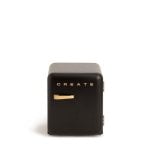 Create Frigorífico Retro Mini 48L Gas R600a Eco Friendly Negro/Madera F