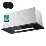 Ciarra Dunstabzugshaube, 60 cm, 460 m³/h, Umluft, mit Kohlefiltern (2 Stück), Handbewegungssteuerung, Schwarz, AWB6931B Ciarra Dunstabzugshaube, 60 cm, 460 m³/h, Umluft, mit Kohlefiltern (2 Stück), Handbewegungssteuerung, Schwarz, AWB6931B