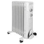 Ölradiator Clatronic RA 3736 9 Rippen 2000W Thermostat Rollen Sicherheit