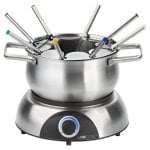 Fondue Set Clatronic FD 3783 Acier Inoxydable 1,2L 1400W pour 8 Personnes