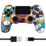 Mando Bluetooth inalámbrico Compatible PS4 Vibración Dual Batería 600mAh Antideslizante Mando Bluetooth inalámbrico Compatible PS4 Vibración Dual Batería 600mAh Antideslizante