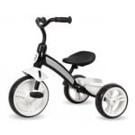 QPlay Elite Plus Schwarzes Dreirad mit Stahlrahmen, verstellbarem Gurt und ergonomischen Sitzen