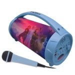 Bluetooth-Lautsprecher „The Snow Queen“, kabellos, mehrfarbige Lichteffekte, Karaoke-Mikrofon, 1200 mAh