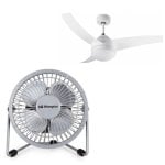 Universal Blue Mistral 3042 Ventilador de Techo con Luz y Mando 60W Blanco + Ventilador USB 1025 Mini Sobremesa 8W Aspas Metálicas 10cm Universal Blue Mistral 3042 Ventilador de Techo con Luz y Mando 60W Blanco + Ventilador USB 1025 Mini Sobremesa 8W Aspas Metálicas 10cm
