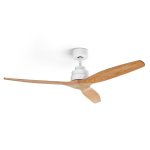 Ventilador de Techo Ufesa CFTB 3 aspas madera 132cm luz LED 6 velocidades temporizador mando