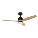 Ventilador de techo Ufesa CFNP 3 aspas madera 132cm luz LED 3 tonos 6 velocidades temporizador